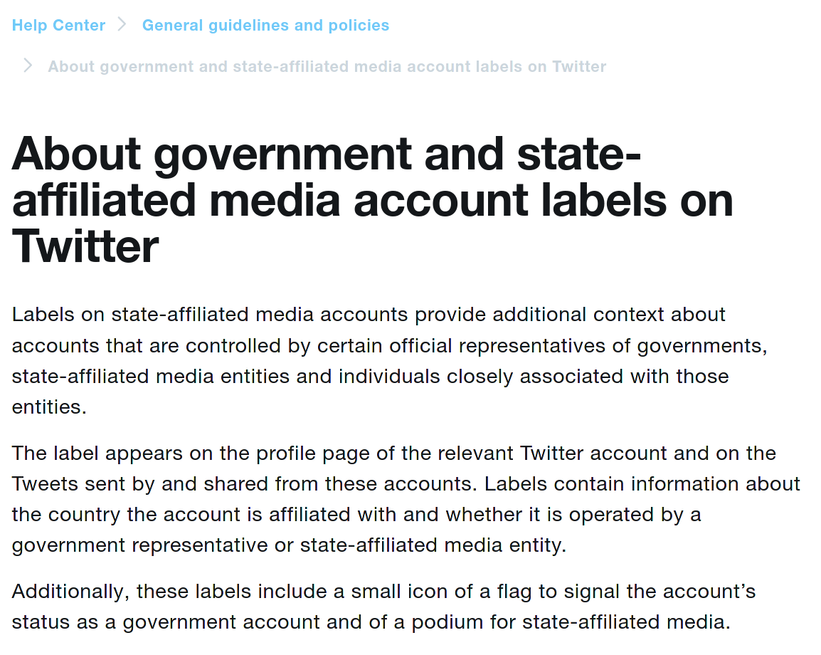 twitter state affliated policy, part 1